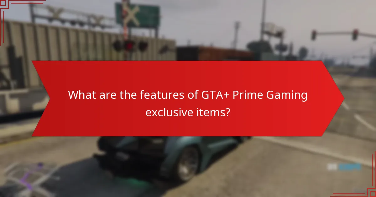 How can players claim GTA+ Prime Gaming exclusive items?