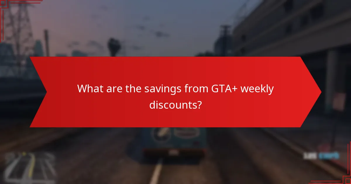 How frequently do GTA+ weekly discounts change?