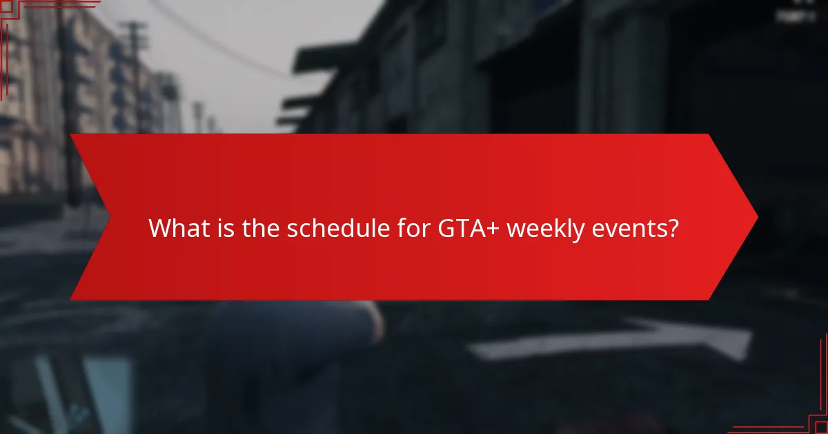 How do GTA+ weekly events compare to other gaming subscription events?